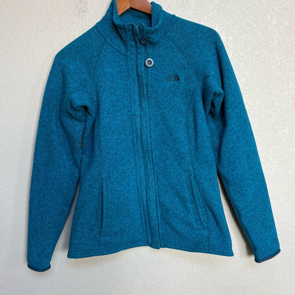 The North Face Teal Blue Full-Zip Fleece Jacket